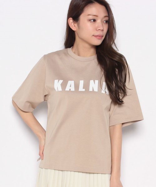 KALNA(カルナ)/ロゴTシャツ/PINKBEIGE
