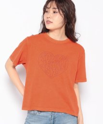 TOMMY JEANS(トミージーンズ)/ステッチロゴTシャツ/オレンジ