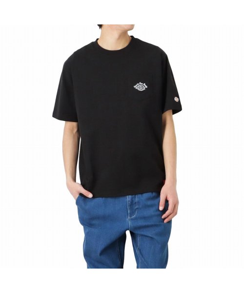 MAC HOUSE(men)(マックハウス（メンズ）)/Dickies ディッキーズ 無地ポケット付き半袖Tシャツ 2278－1530/ブラック