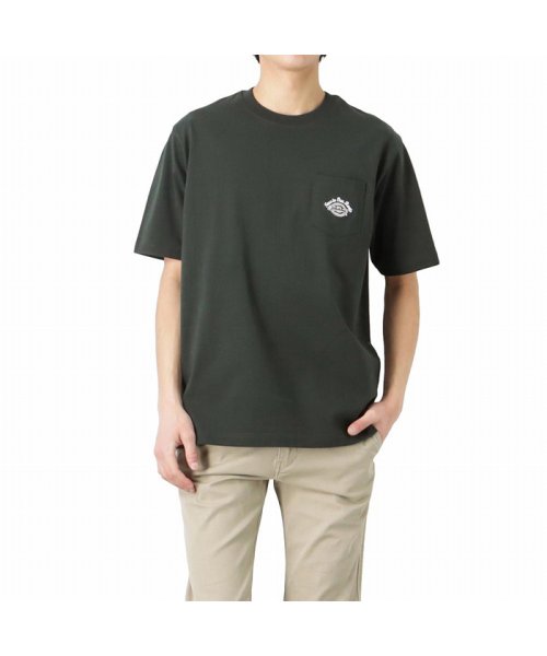 MAC HOUSE(men)(マックハウス（メンズ）)/Dickies ディッキーズ 無地ポケット付き半袖Tシャツ 2278－1530/グリーン