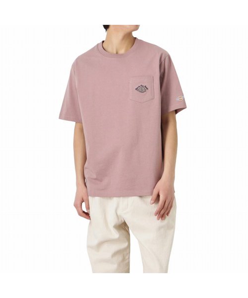 MAC HOUSE(men)(マックハウス（メンズ）)/Dickies ディッキーズ 無地ポケット付き半袖Tシャツ 2278－1530/ピンク