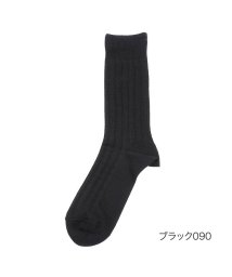manzoku(満足)/福助 公式 靴下 メンズ 満足 消臭 リンクス クルー丈 33100w<br>24－26cm ブラック 紳士 男性 フクスケ fukuske/ブラック
