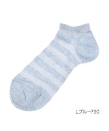 manzoku(満足)/福助 公式 靴下 メンズ 満足 オフィスカジュアル メッシュ ボーダー ショート丈 33150w<br>24－26cm ダークグリーン 紳士 男性 フクスケ f/ライトブルー