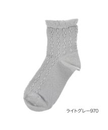 manzoku(満足)/福助 公式 靴下 レディース 満足 調温 スパイラル ショート丈 3145－41k<br>22－24cm ライトイエロー 婦人 女性 フクスケ fukuske/ライトグレー