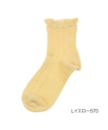 manzoku(満足)/福助 公式 靴下 レディース 満足 調温 スパイラル ショート丈 3145－41k<br>22－24cm ライトイエロー 婦人 女性 フクスケ fukuske/ライトイエロー