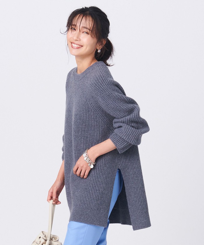 ウールカシミヤブレンドバルキー チュニック ニット(504607218 ウールカシミヤブレンドバルキー チュニック ニット(504607218