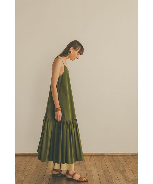 volume gather dress