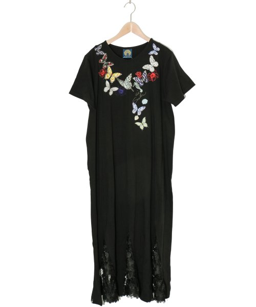 花蝶 海モチーフ刺繍裾レースワンピース イズ スカラー Is Scolar Magaseek 花蝶 海モチーフ刺繍裾レースワンピース イズ スカラー Is Scolar Magaseek