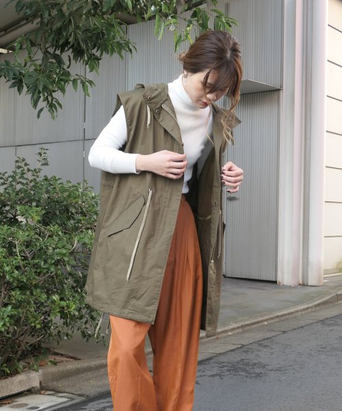 コットンツイルミリタリーフードベスト コーナーズ Lowybycorners Magaseek