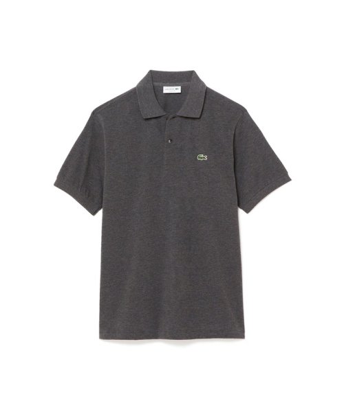 LACOSTE Mens(ラコステ　メンズ)/『L1264』定番半袖ポロシャツ（杢糸）/チャコールグレー