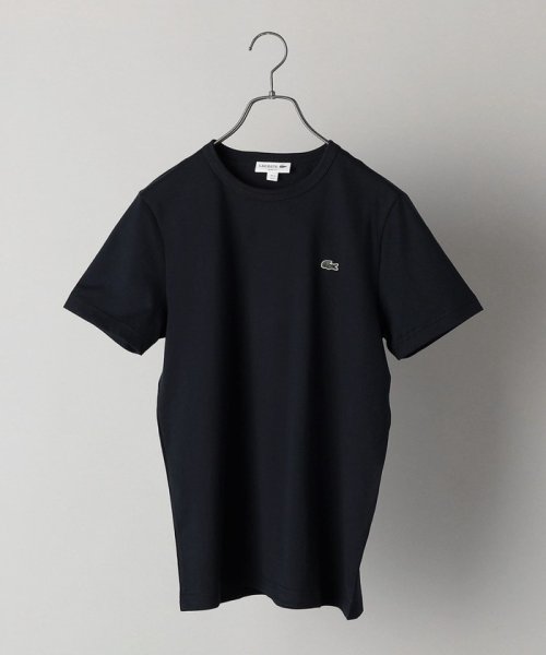 SHIPS MEN(シップス　メン)/LACOSTE: スリムフィット クロコエンブレム クルーネック Tシャツ TH5845L/ブラック