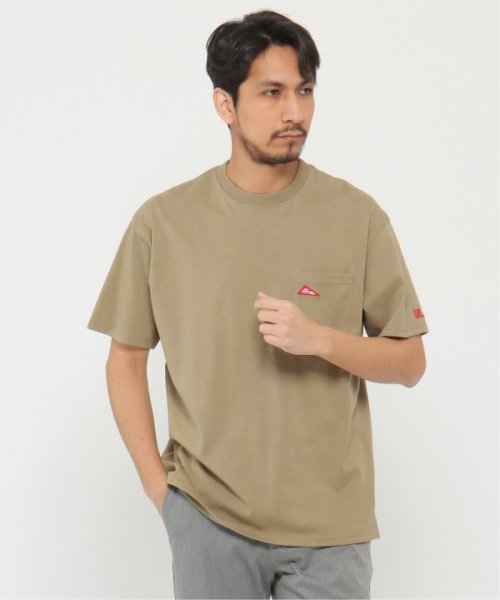 ikka(イッカ)/URBAN NATURE LIFE ロゴワッペンポケTシャツ/ベージュ