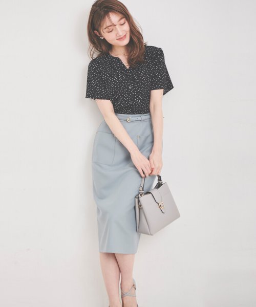 セール ベルト付カラータイトスカート レッセ パッセ Laisse Passe Magaseek