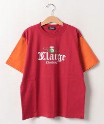 XLARGE KIDS(エクストララージ　キッズ)/2トーンロゴ半袖Tシャツ/レッド