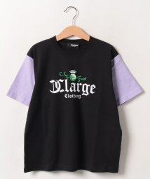 XLARGE KIDS(エクストララージ　キッズ)/2トーンロゴ半袖Tシャツ/ブラック