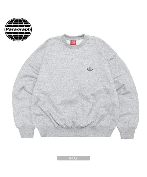 1111clothing(ワンフォークロージング)/パラグラフ スウェット トレーナー ブランド 正規品 ◆Paragraph Cotton Set－up Sweatshirt◆ メンズ レディース オーバーサイ/グレー