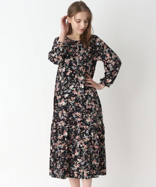 洗える ブロッサム柄ワンピース ローラアシュレイ Laura Ashley Magaseek