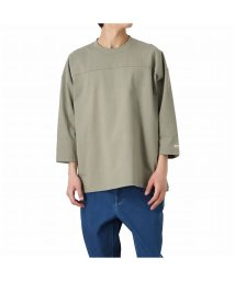 MAC HOUSE(men)(マックハウス（メンズ）)/グッドウェア ビッグフットボール7分袖Tシャツ 2W7－0505/ライトカーキ