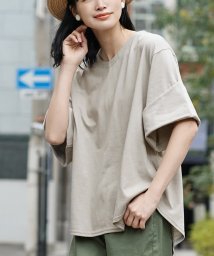 zootie/URBAN PLUS ロールアップスリーブ ビッグTシャツ/504006930