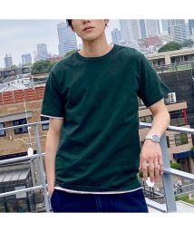 MAC HOUSE(men)(マックハウス（メンズ）)/NAVY ネイビー コットン天竺半袖Tシャツ MH/03754SS/カーキ