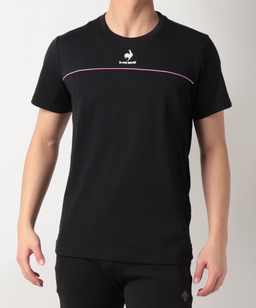 le coq sportif (ルコックスポルティフ)/【テニス】LCS TRICOLOR GAME SHIRT【アウトレット】/ブラック