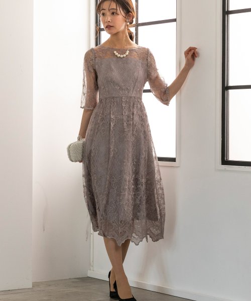 オーナメント柄刺繍ワンピースドレス フォルムフォルマ Form Forma Magaseek