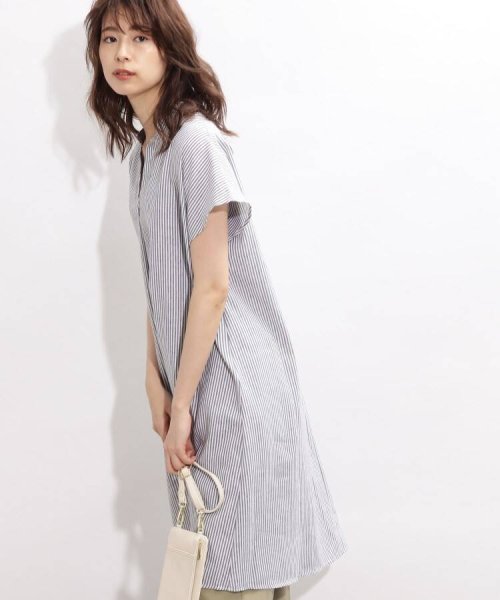 洗濯機可 麻混 ドライタッチ フレンチリネンスキッパーワンピース シューラルー Shoo La Rue Magaseek