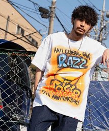 razz/RAZZIS 周年スプレープリントTシャツ メンズ RAZZIS ラズ ブランド おしゃれ 大人 トップス カットソー  白 ストリートファッション ストリート/504616146