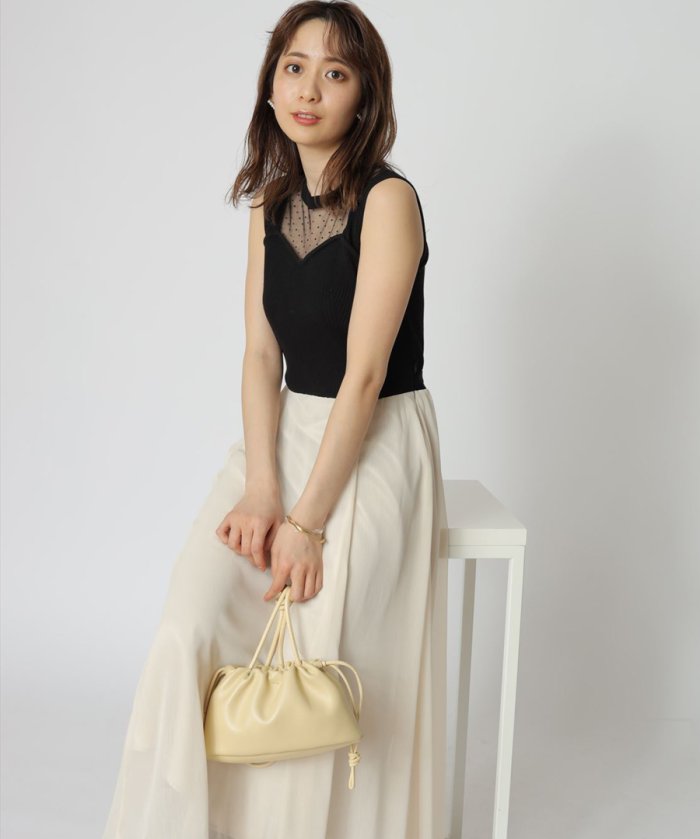 処分 Rirandture リランドチュール ペプラムリボンワンピース 在庫限り