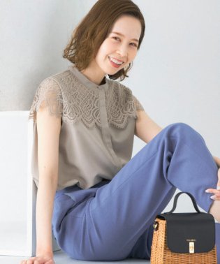 URBAN RESEARCH ROSSO/ウォッシャブルヨークレースブラウス/504617055