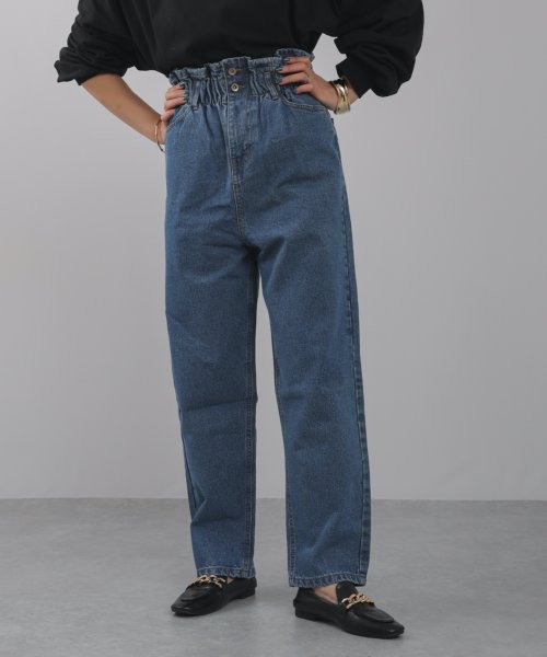 セール ハイウエストデニムテーパードパンツ アプレトロ Ap Retro Magaseek