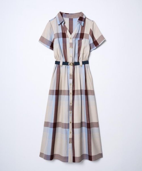半袖レトロチェックワンピース レディアゼル Redyazel Magaseek