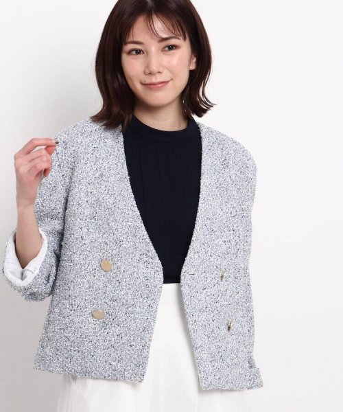 セール クードシャンス Coup De Chance 日本製 ネオツィード ノーカラージャケット Magaseek