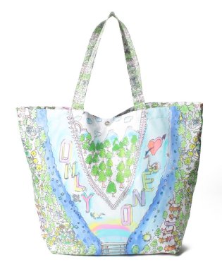 tsumori chisato CARRY/カラフルライフ、フラワーキャット　トートバッグ/504611002