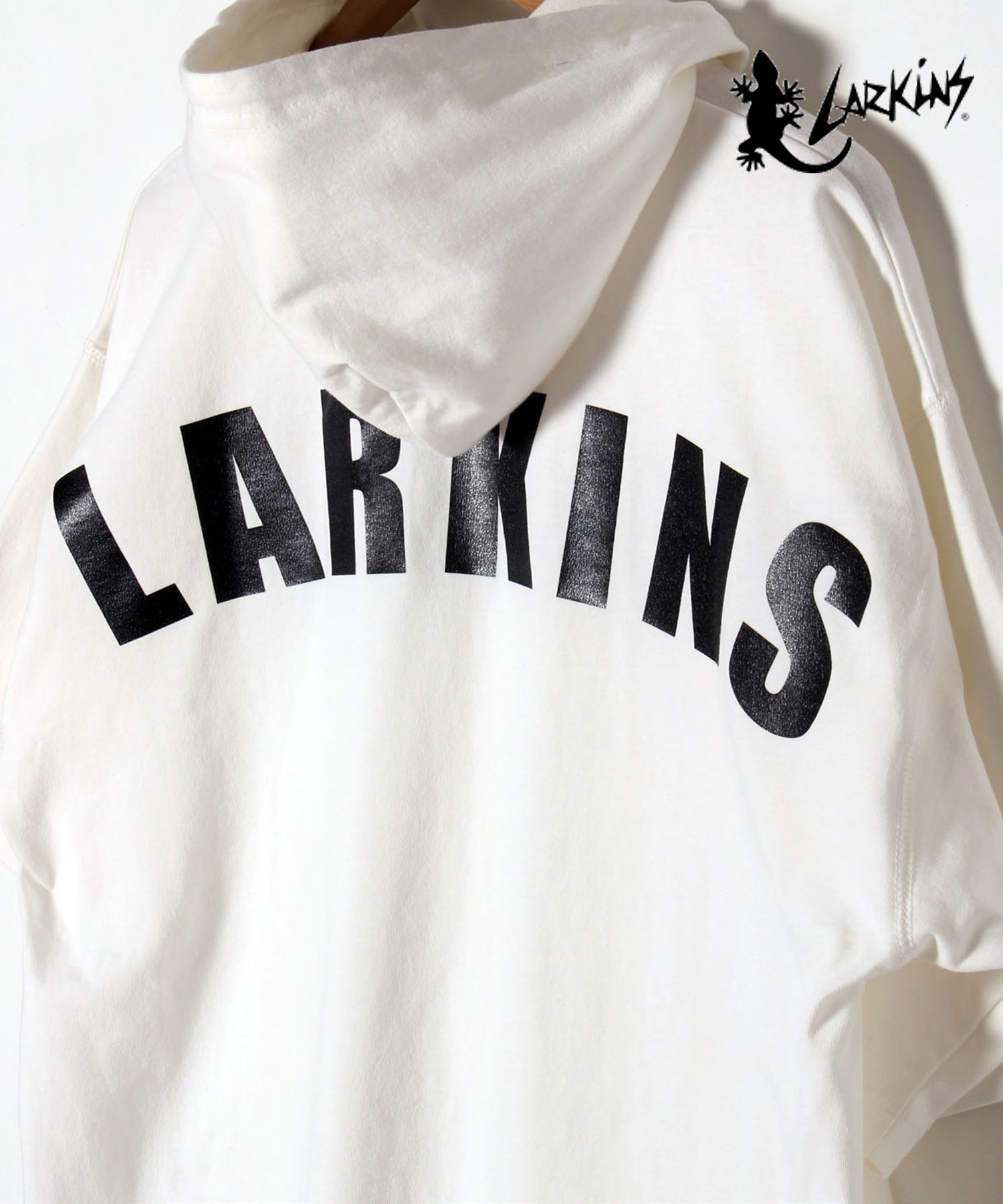 【セール】LARKINS/ラーキンス フロントピスネーム バック 種類豊富な品揃え Larkins(USA)グラフィックスウェットパーカ パーカー