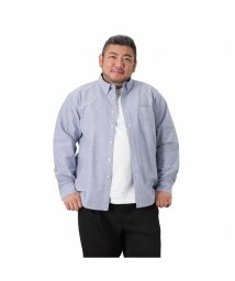 MAC HOUSE(men)(マックハウス（メンズ）)/NAVY ネイビー [大きいサイズ] オーガニックコットン100% オックスボタンダウンシャツ キングサイズ BGE155－K/ブルー