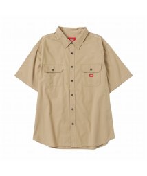 MAC HOUSE(men)(マックハウス（メンズ）)/Dickies ディッキーズ [大きいサイズ] ツイル無地ワークシャツ キングサイズ 2278－1071AKG/ベージュ