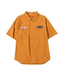 MAC HOUSE(men)(マックハウス（メンズ）)/Dickies ディッキーズ [大きいサイズ] ワッペンワークシャツ キングサイズ 2278－1070KG/オレンジ