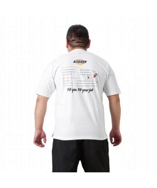 MAC HOUSE(men)(マックハウス（メンズ）)/Dickies ディッキーズ [大きいサイズ] グラフィック半袖Tシャツ キングサイズ 2278－1532KG/ホワイト