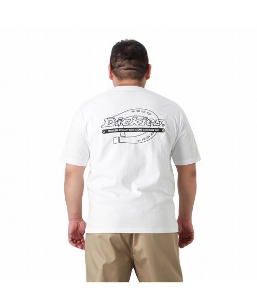 MAC HOUSE(men)(マックハウス（メンズ）)/Dickies ディッキーズ [大きいサイズ] グラフィック半袖Tシャツ キングサイズ 2278－1533KG/ホワイト