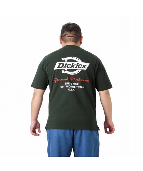MAC HOUSE(men)(マックハウス（メンズ）)/Dickies ディッキーズ [大きいサイズ] グラフィック半袖Tシャツ キングサイズ 2278－1533KG/グリーン