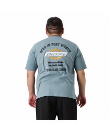MAC HOUSE(men)(マックハウス（メンズ）)/Dickies ディッキーズ [大きいサイズ] グラフィック半袖Tシャツ キングサイズ 2278－1533KG/サックス