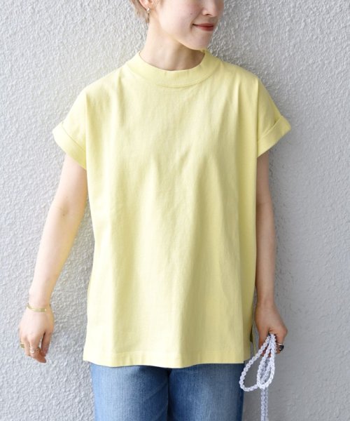 SHIPS any WOMEN(シップス　エニィ　ウィメン)/SHIPS any:〈抗菌消臭〉USAコットン フレンチ スリーブ TEE/イエロー