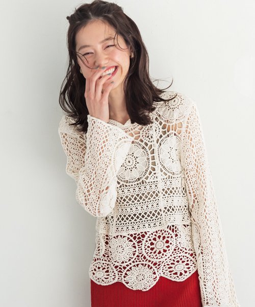 コカ Coca かぎ編みレーストップス Magaseek