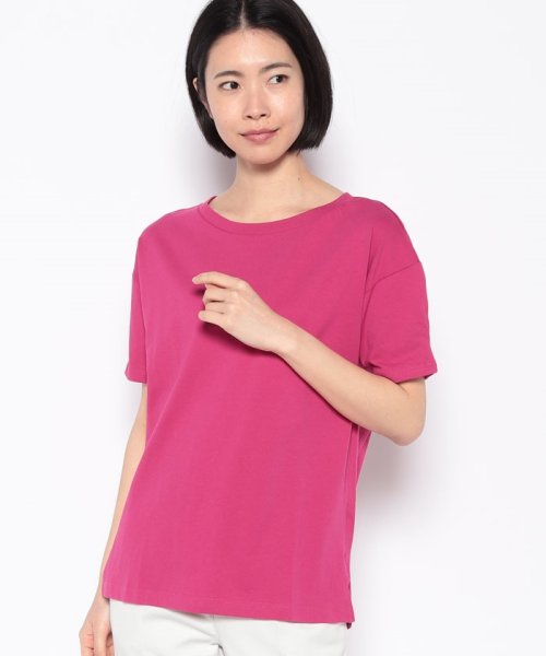 Rename(Rename)/【Rename/リネーム】大人シンプルコットン半袖Tシャツ /ピンク