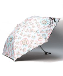 LANVIN en Bleu(umbrella)(ランバンオンブルー（傘）)/晴雨兼用折りたたみ日傘　スカラ刺繍/サックスブルー