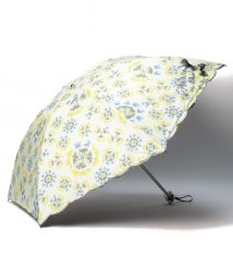 LANVIN en Bleu(umbrella)(ランバンオンブルー（傘）)/晴雨兼用折りたたみ日傘　スカラ刺繍/レモンイエロー