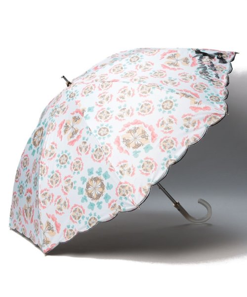 LANVIN en Bleu(umbrella)(ランバンオンブルー（傘）)/晴雨兼用日傘　スカラ刺繍/サックスブルー