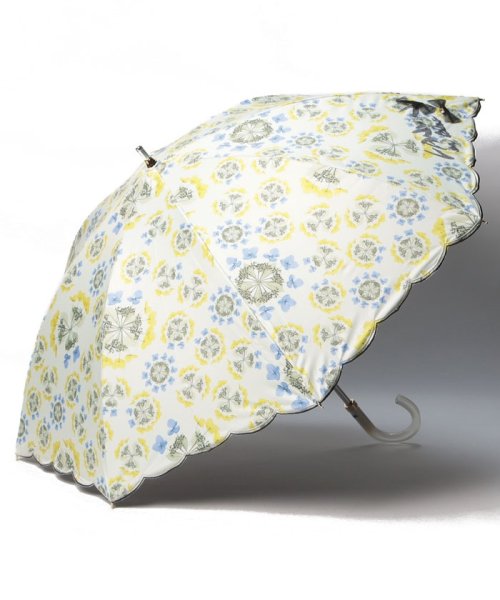 LANVIN en Bleu(umbrella)(ランバンオンブルー（傘）)/晴雨兼用日傘　スカラ刺繍/レモンイエロー