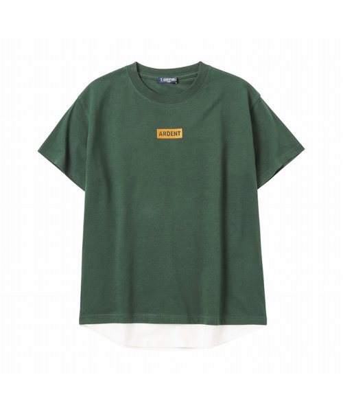 MAC HOUSE(kid's)(マックハウス（キッズ）)/T－GRAPHICS ティーグラフィックス 刺繍Tシャツ PMHTG22S16B/グリーン